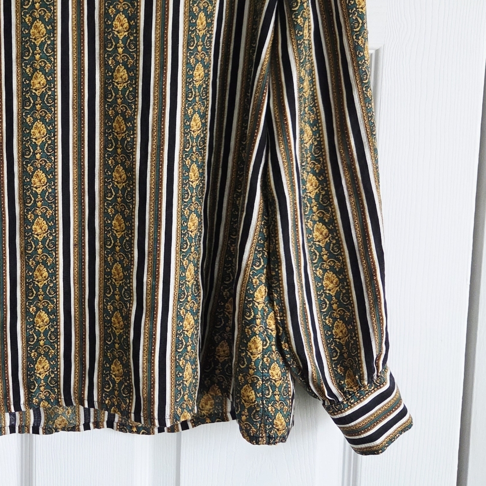 Vintage!!! Talbots ✨️ Silk Long Sleeve Women's Blouse Size 14 - Picture 12 of 12